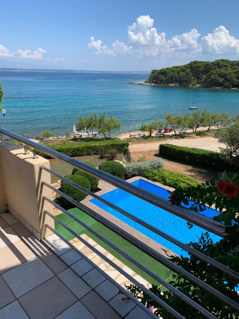 Balcony/Terrace, Pool view, Sea view