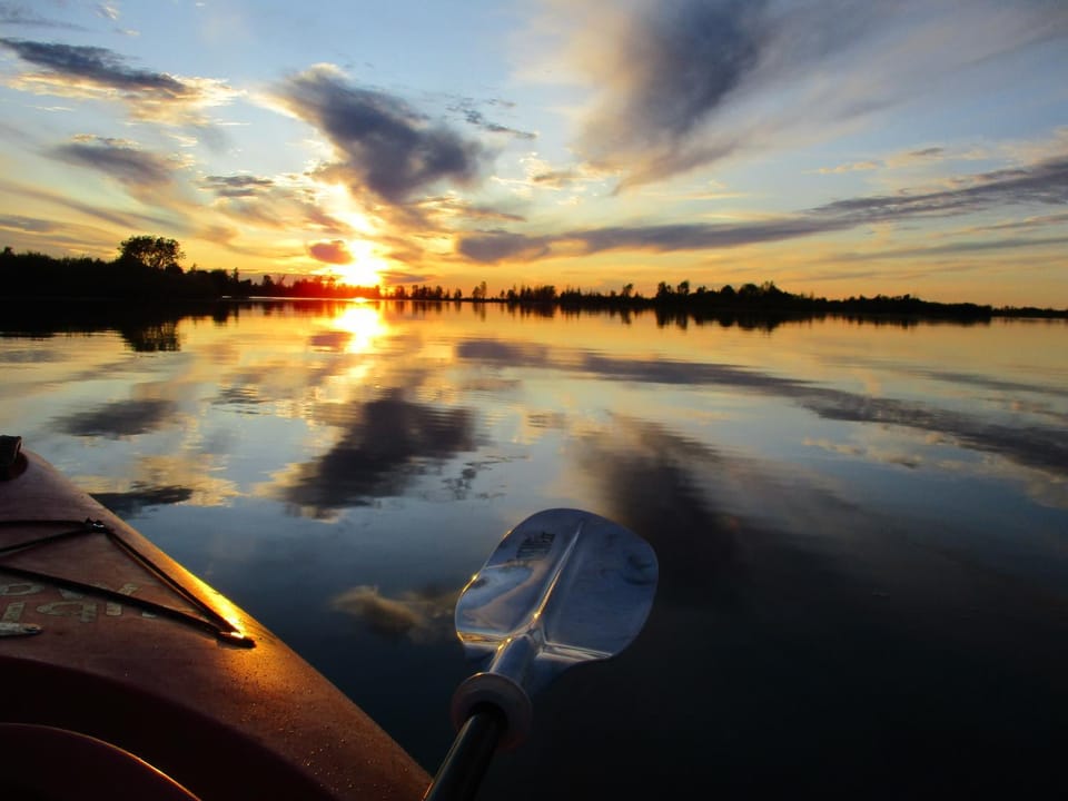 Natural landscape, River view, Sunset