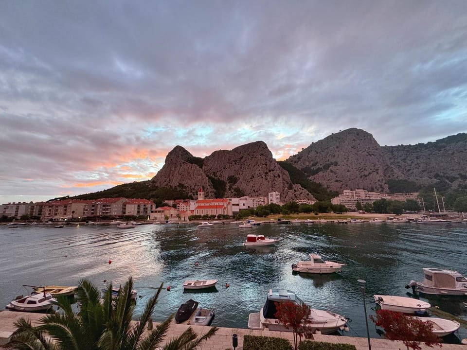 Natural landscape, Mountain view, River view, Sunset