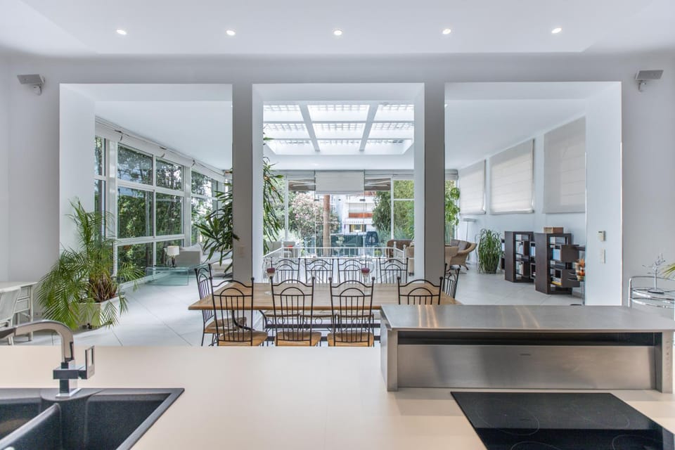 Kitchen or kitchenette, Living room, Dining area