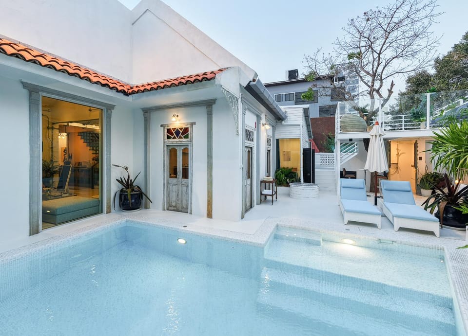 Swimming pool, Swimming pool, Sunrise, sunbed