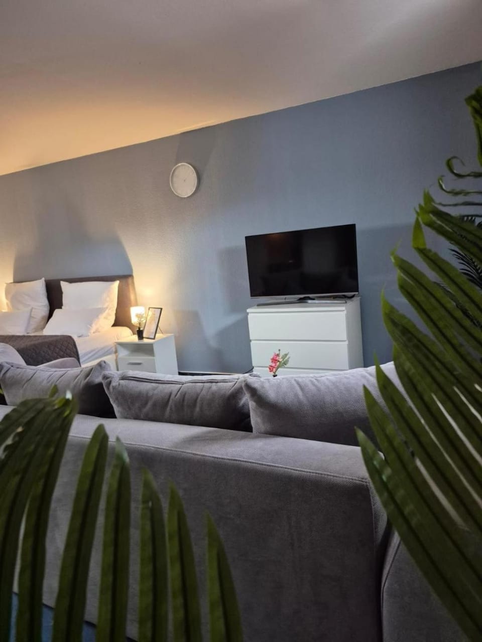 Communal lounge/ TV room, Bed, TV and multimedia, Living room, Photo of the whole room, Seating area, Evening entertainment, Bedroom