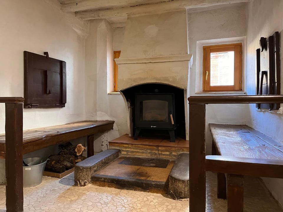 Living room, fireplace