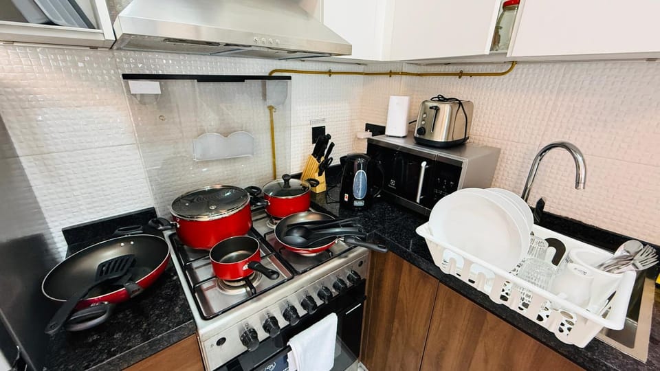 Kitchen or kitchenette, toaster