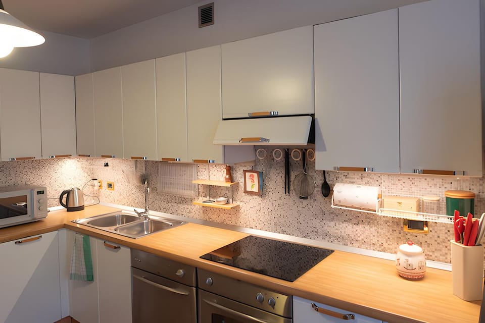 Kitchen or kitchenette, Living room