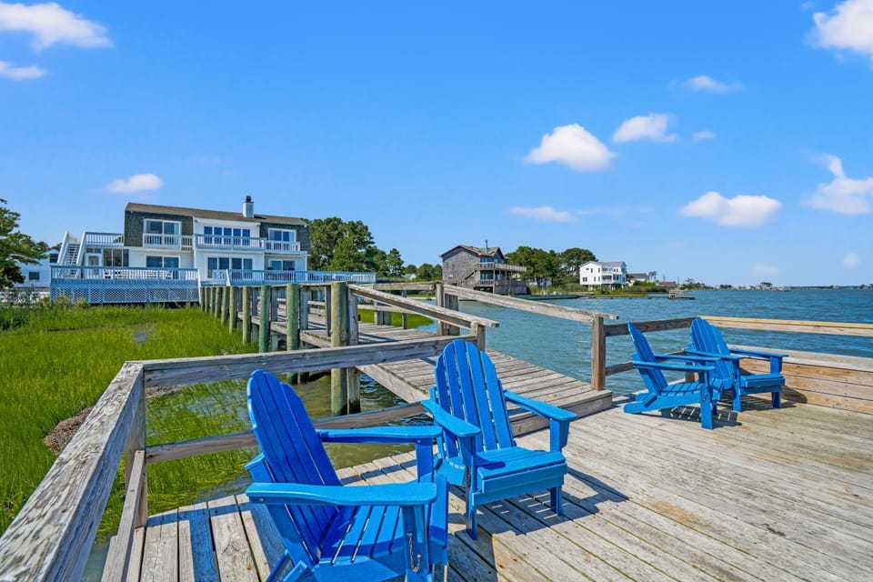 Dragonfly Point - Waterfront home w boat dock & deck! House in Chincoteague Island