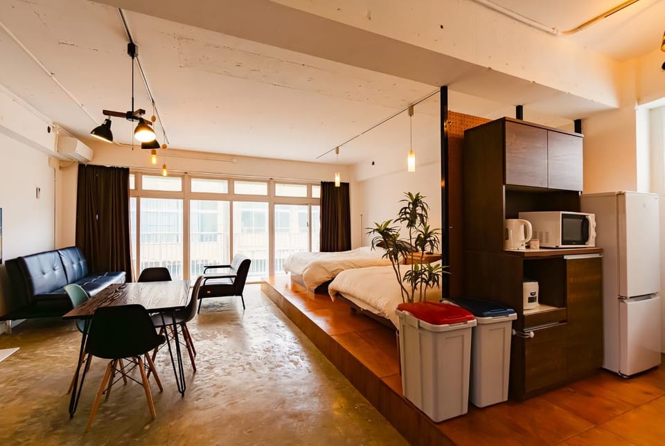 Bed, TV and multimedia, Kitchen or kitchenette, Living room, Photo of the whole room, Dining area, Bedroom