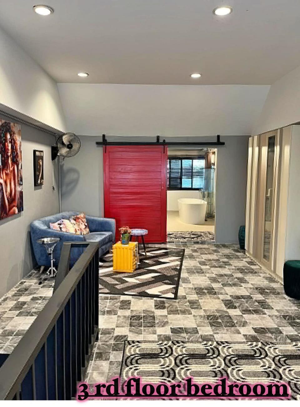Seating area, Bedroom