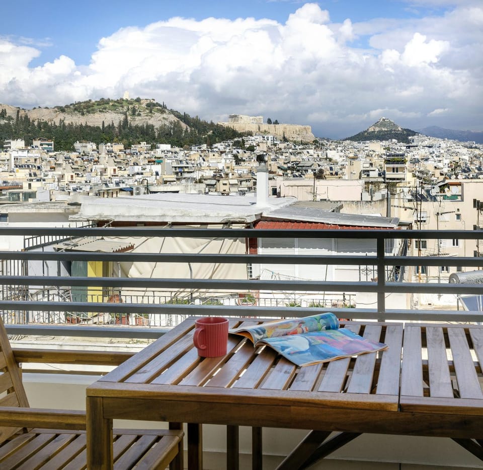 Day, Natural landscape, View (from property/room), Balcony/Terrace, Balcony/Terrace, Dining area, City view, Mountain view