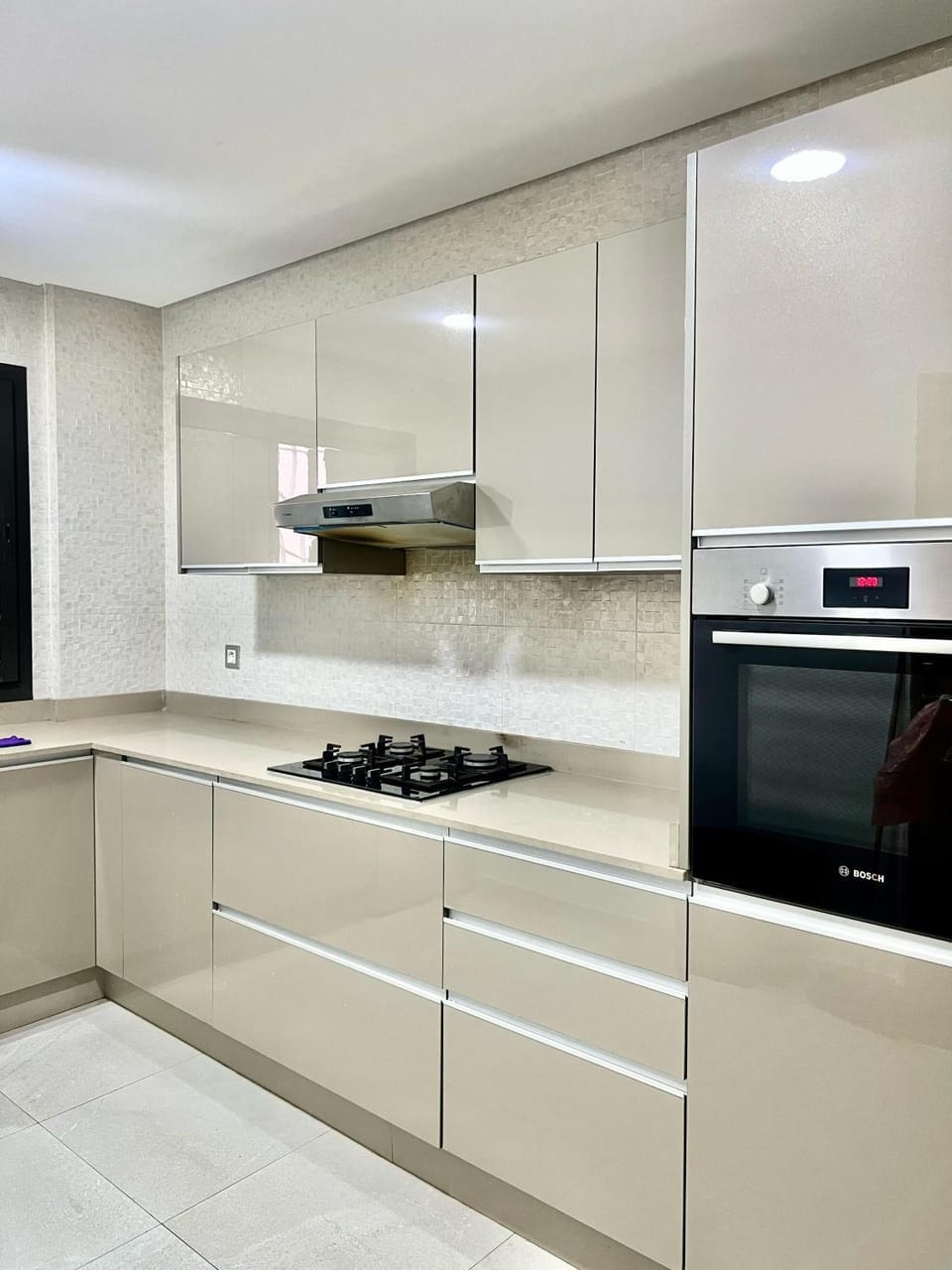 Kitchen or kitchenette, oven, stove