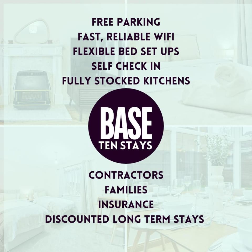 Large 4BR Leicester House, Modern, Sleeps 10, M1&M69, Garden, Fast WiFi, Free Secure Parking, Long Stay & Contractors Welcome House in Leicester