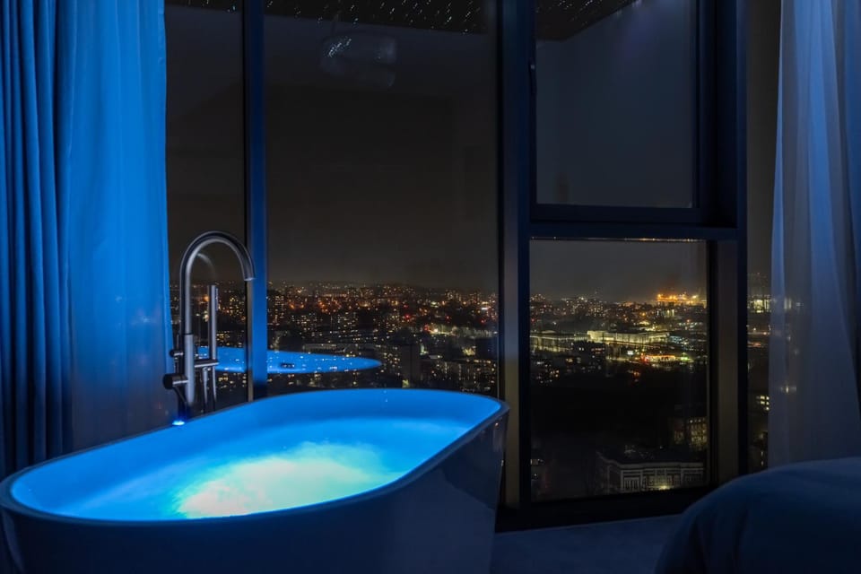 Night, Hot Tub, Pool view, Bath