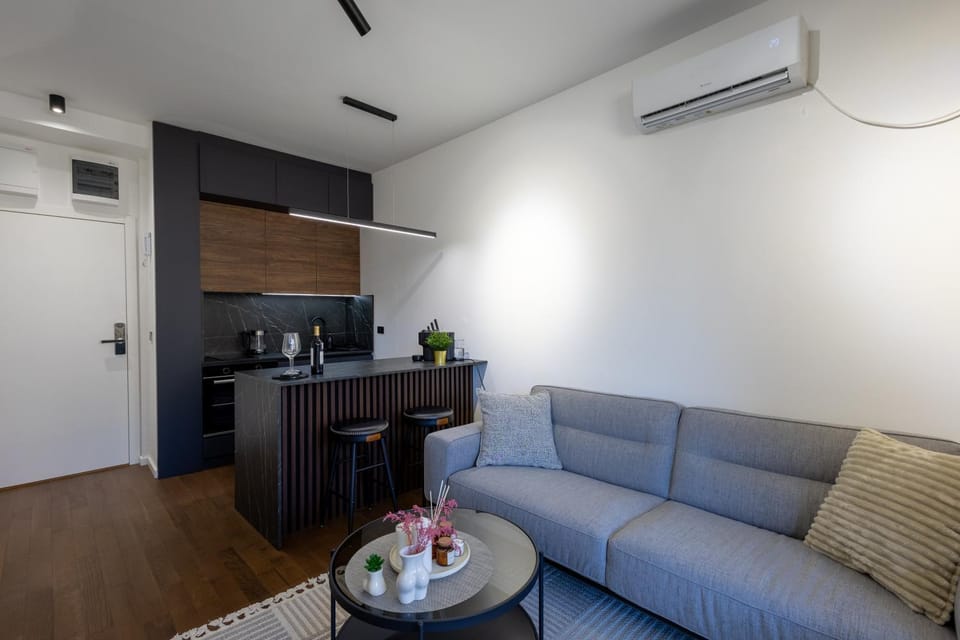 Living room, Seating area, air conditioner