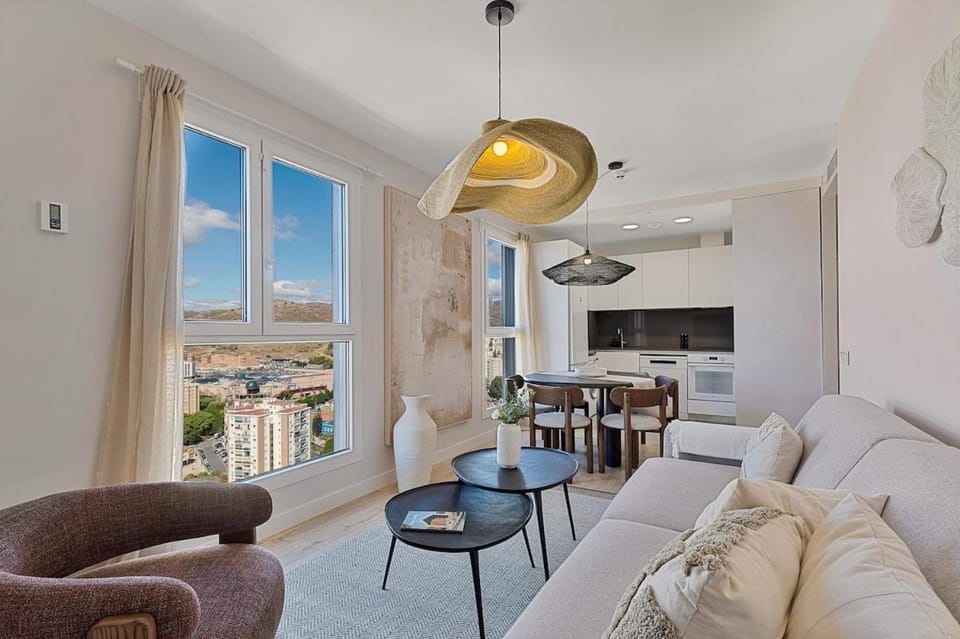 Kitchen or kitchenette, Living room, Seating area