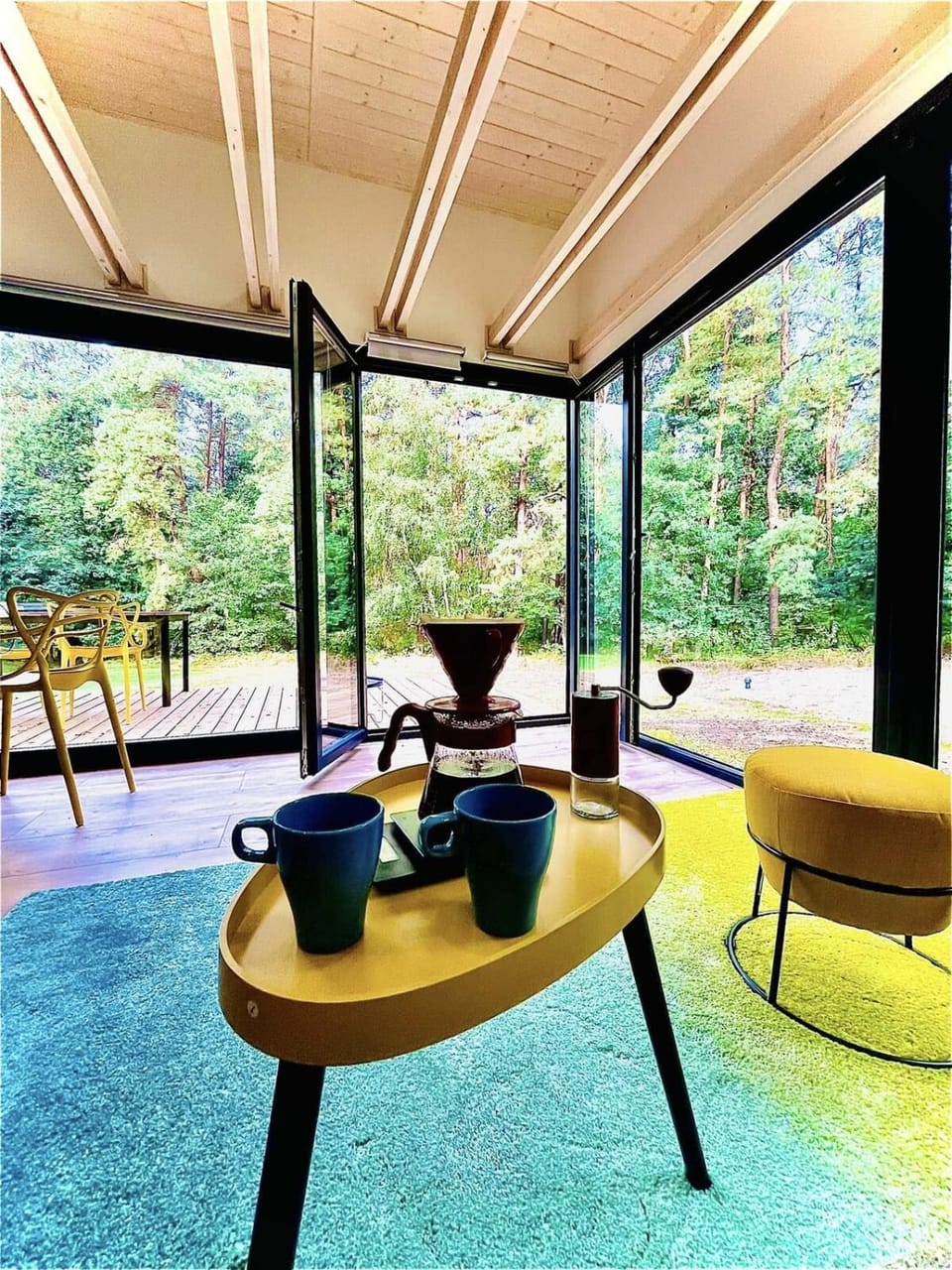 Living room, Seating area, Garden view