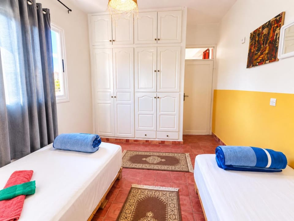 Bed, Photo of the whole room, Bedroom, towels, wardrobe