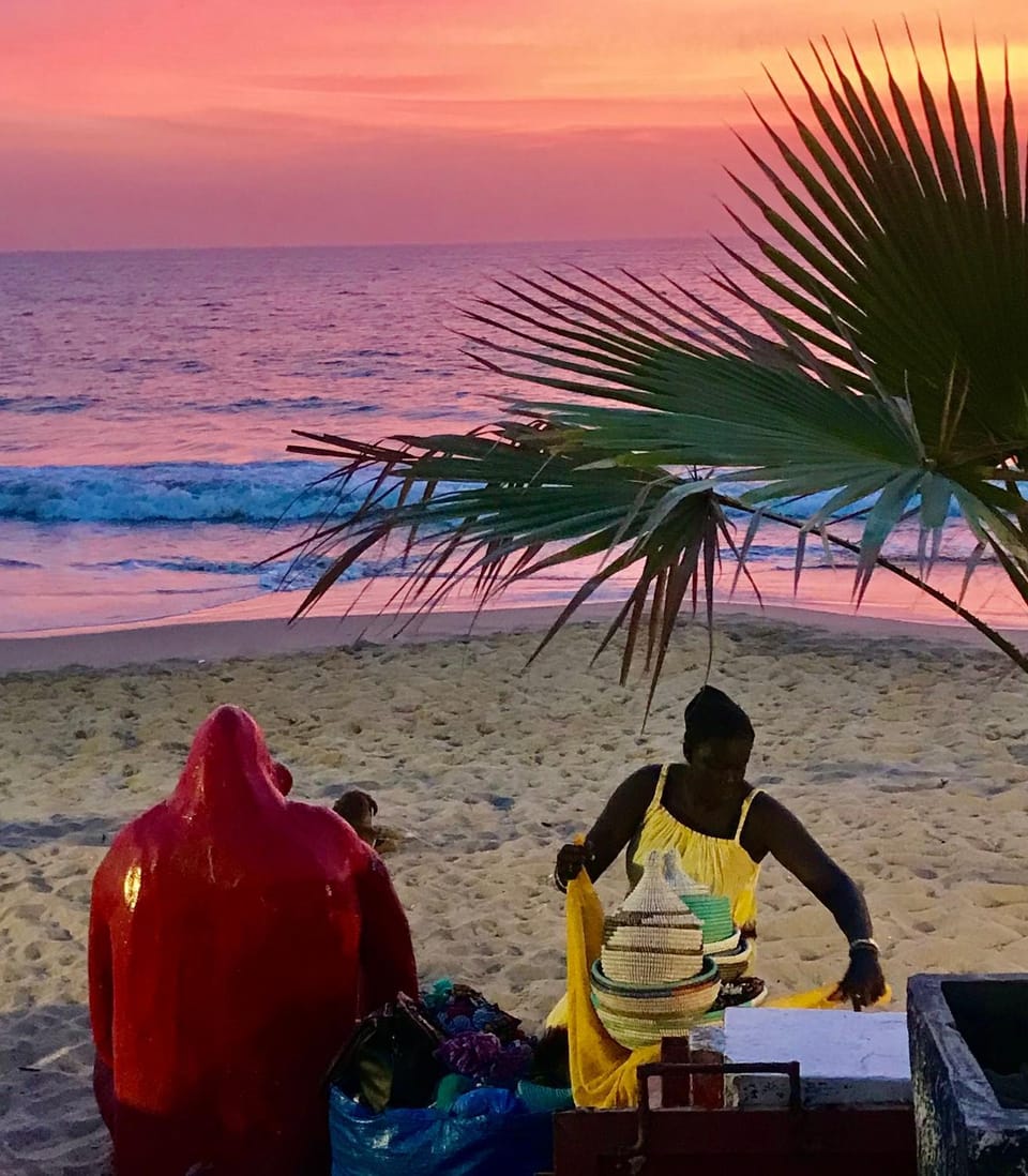 Beach, Sea view, Sunset