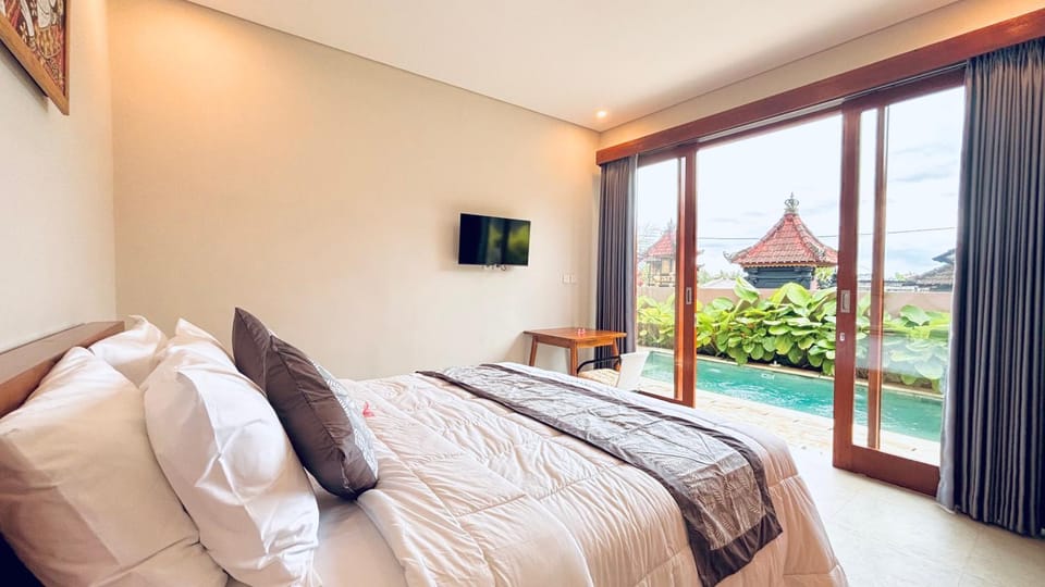 Bed, Garden, TV and multimedia, Photo of the whole room, Bedroom, Garden view