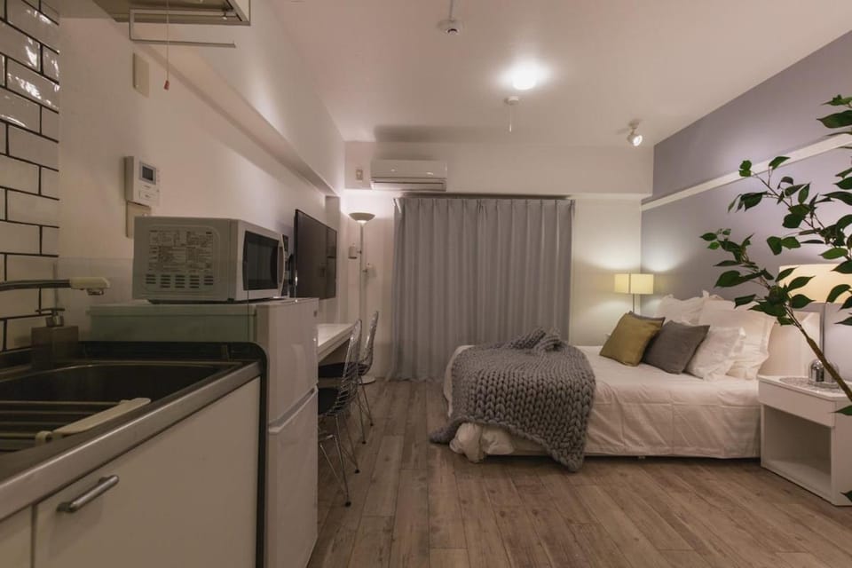 Bed, Kitchen or kitchenette, Photo of the whole room