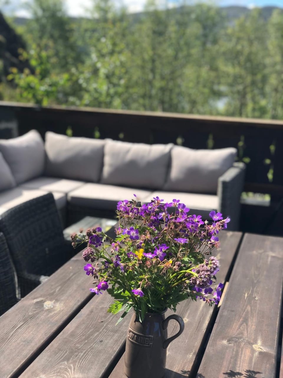 Natural landscape, Balcony/Terrace, Seating area, Mountain view