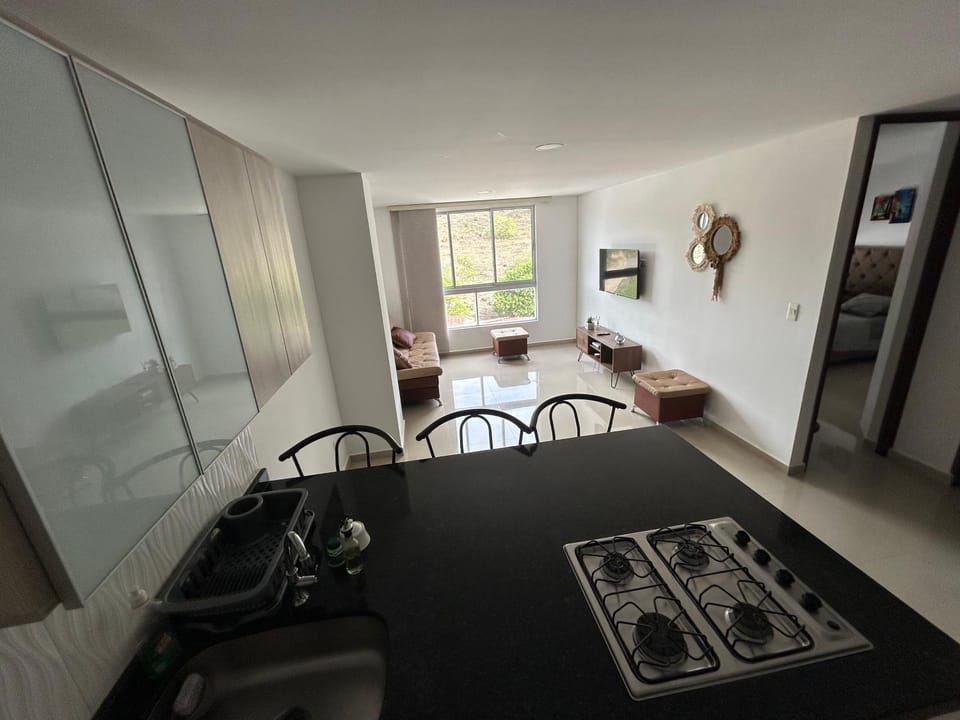 Kitchen or kitchenette, Living room, Dining area