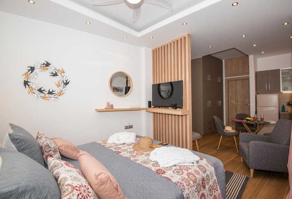 Bed, TV and multimedia, Living room, Photo of the whole room, Bedroom
