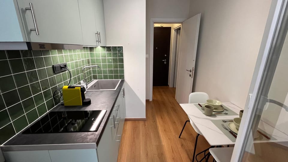 Kitchen or kitchenette, Dining area, stove