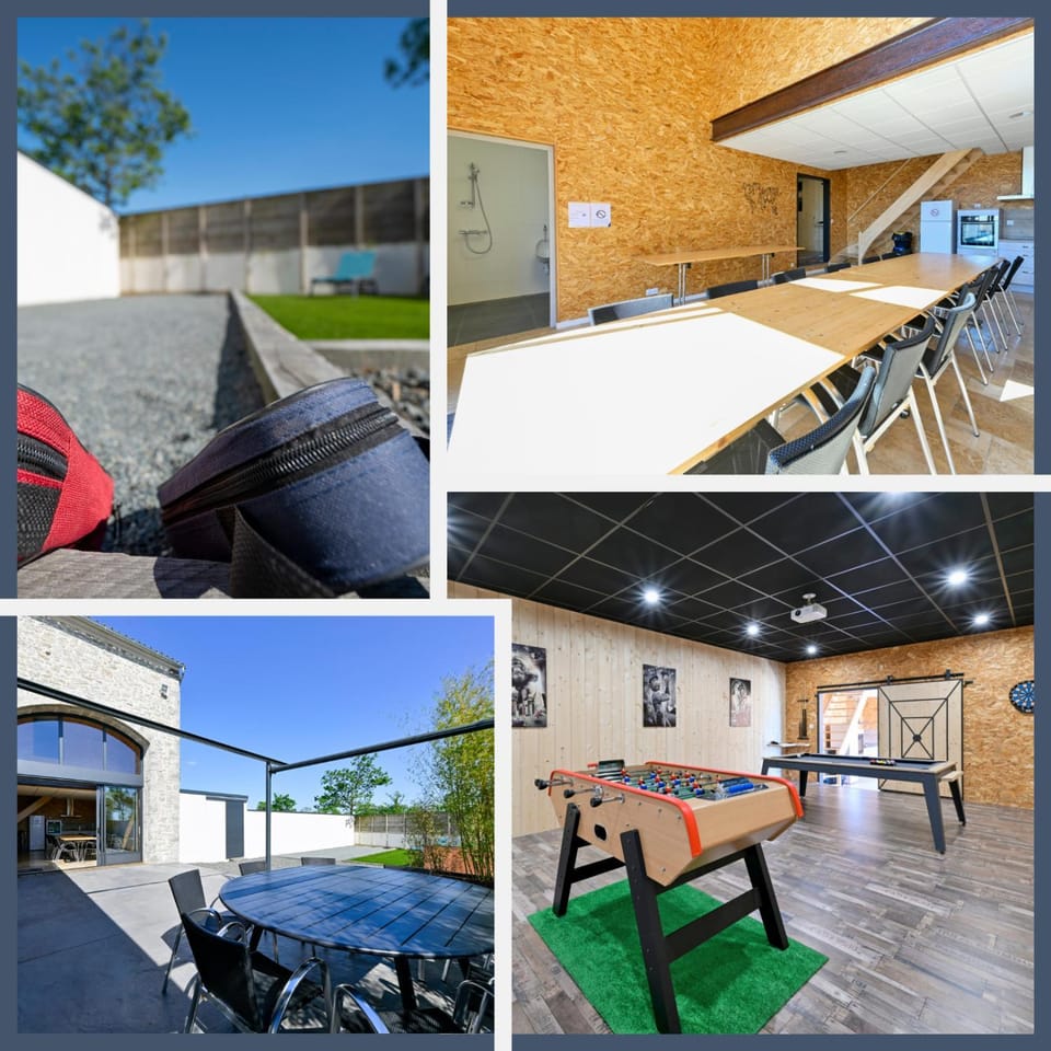 Patio, Game Room, Living room, Dining area