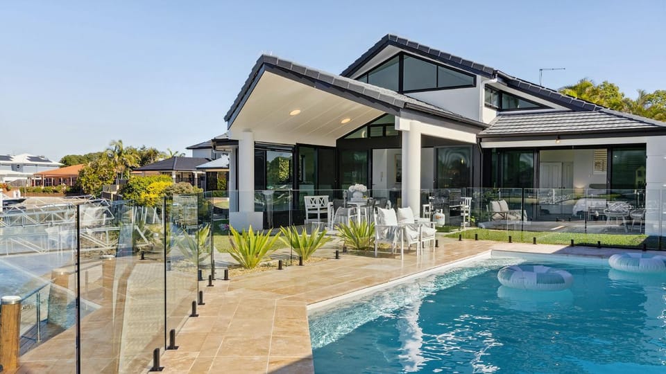 Property building, Patio, Day, Pool view, Swimming pool