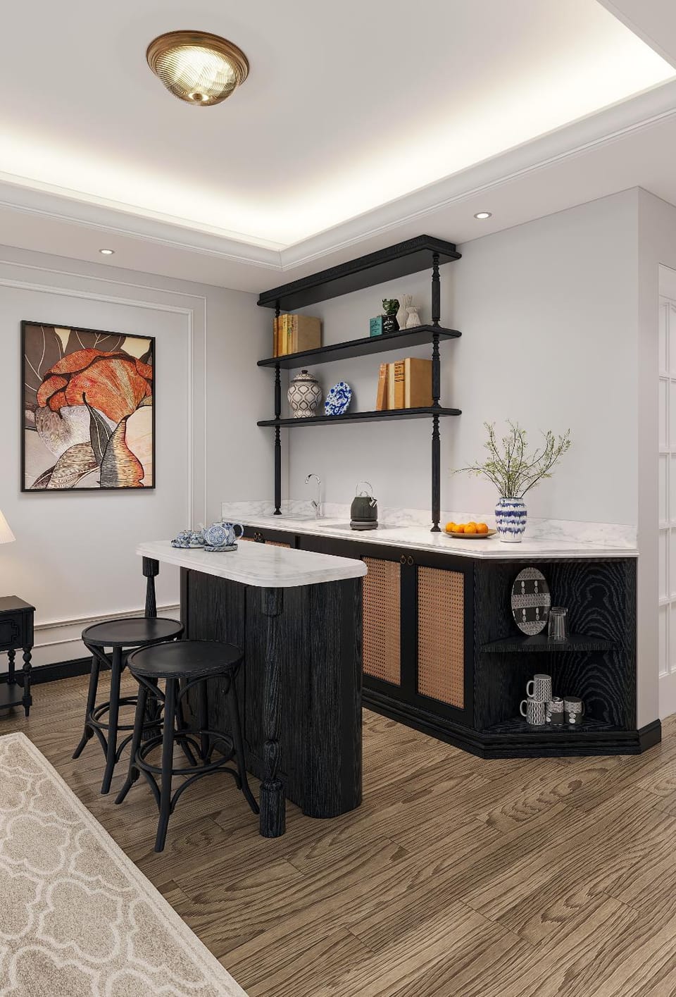 Kitchen or kitchenette, Lounge or bar