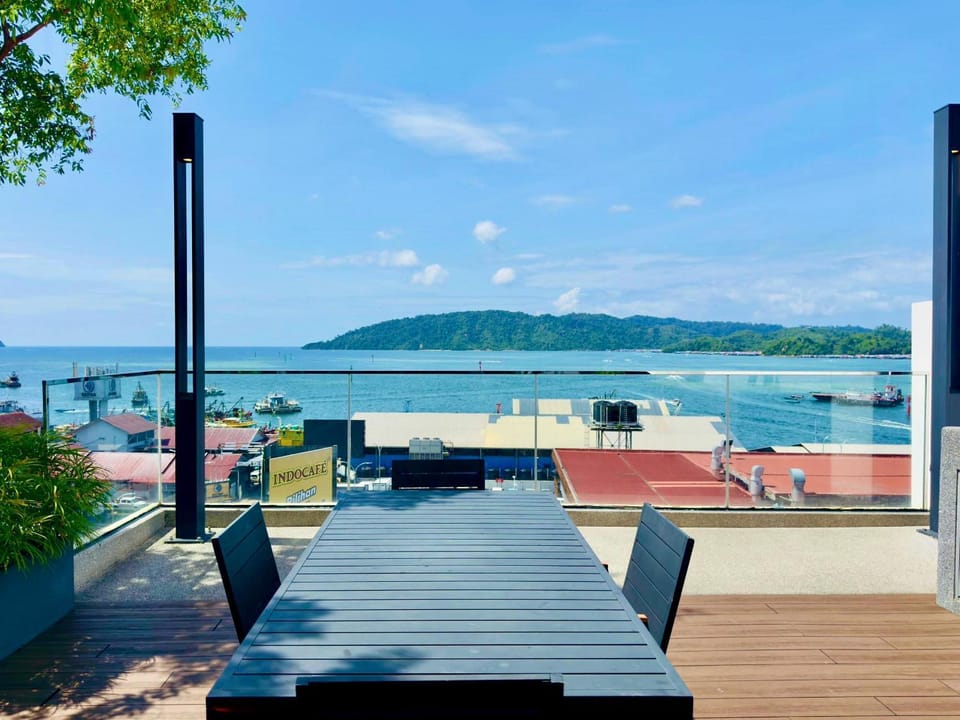 Patio, Day, Natural landscape, View (from property/room), Balcony/Terrace, Mountain view, Pool view, Sea view, sunbed