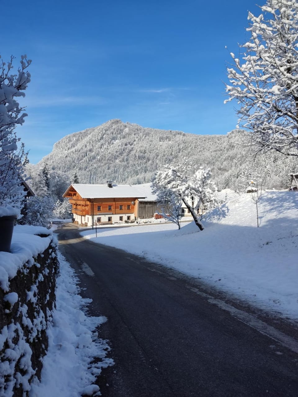 Property building, Natural landscape, Winter, Mountain view