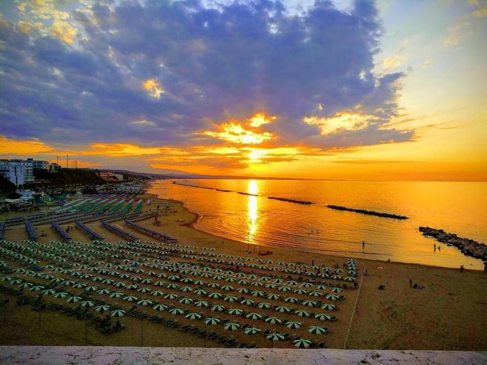Natural landscape, Beach, Sunset