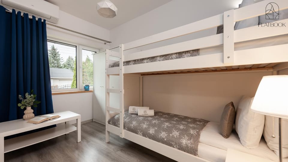 Bed, Photo of the whole room, Bedroom, towels, wardrobe, air conditioner