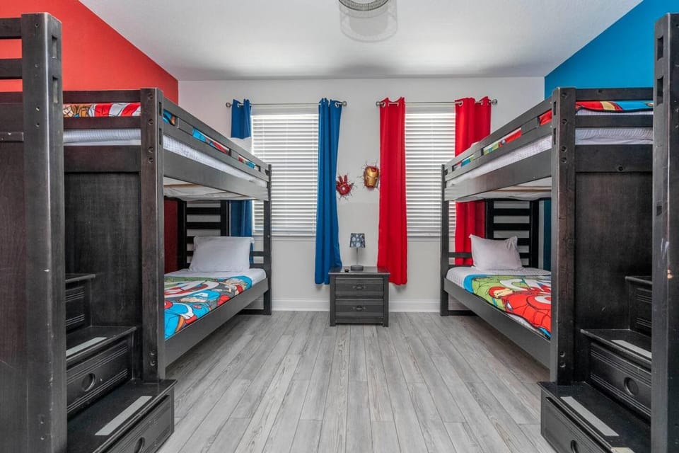 Photo of the whole room, bunk bed