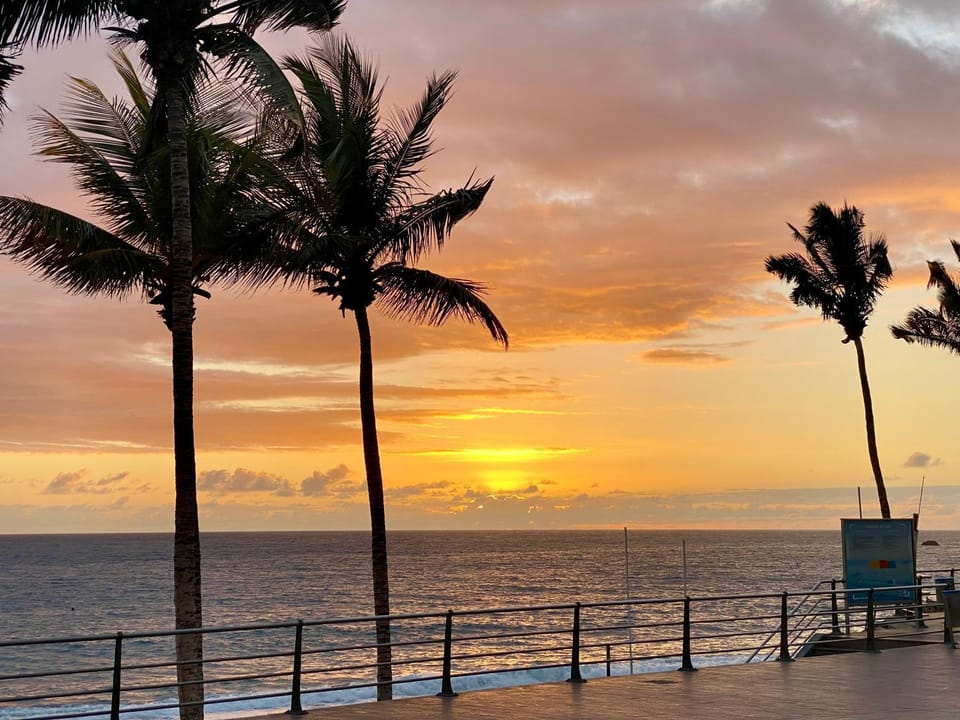 Nearby landmark, Natural landscape, Beach, Sunset