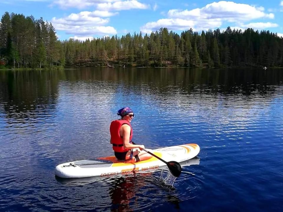 Kelorinne ladun ja järven läheisyydessä Chalet in Finland