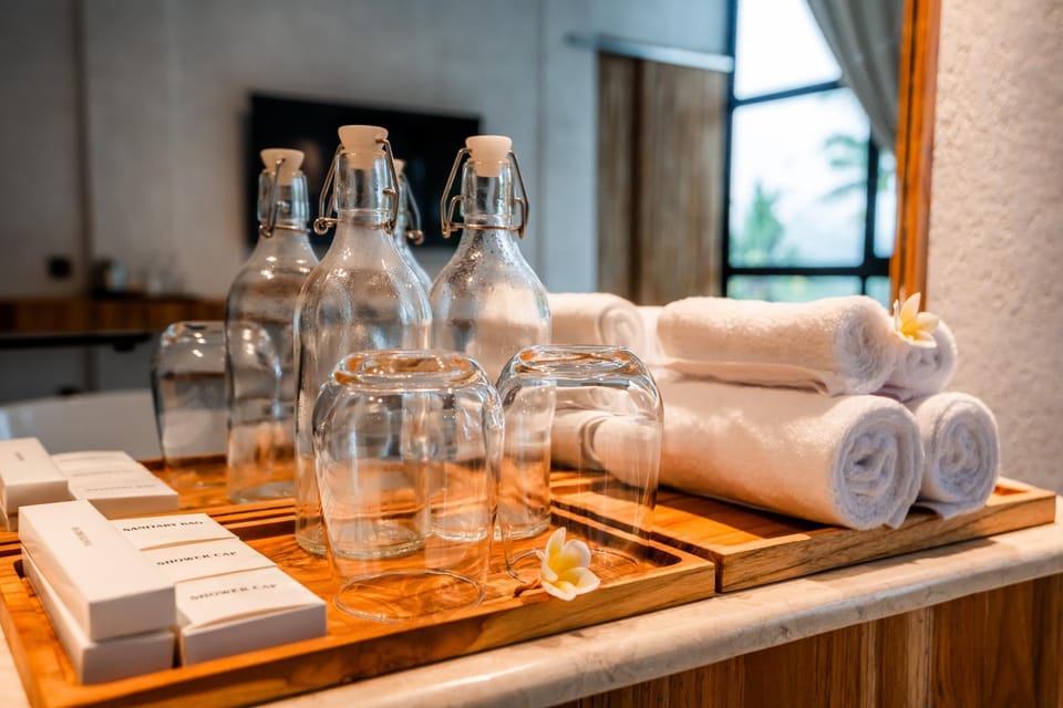 Drinks, towels