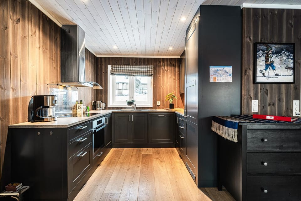 Kitchen or kitchenette, dishwasher, oven, stove