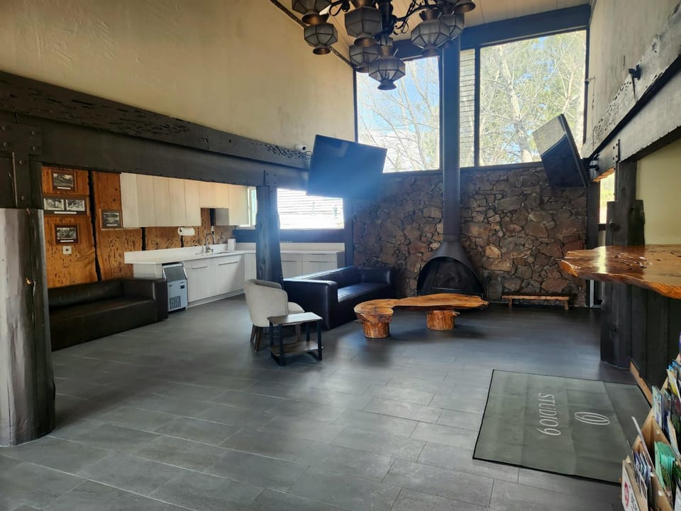 Lobby or reception, Seating area, fireplace