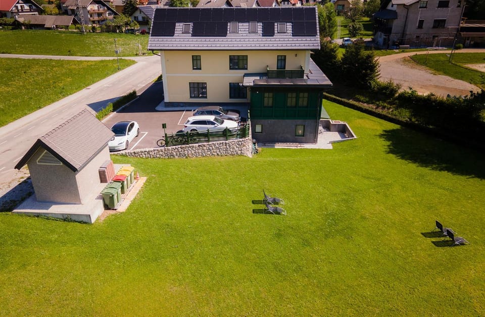 Property building, Day, Natural landscape, Bird's eye view, Parking