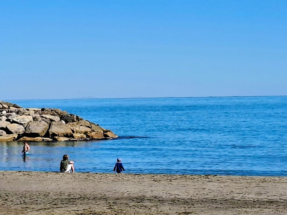 Day, People, Natural landscape, Beach, Sea view