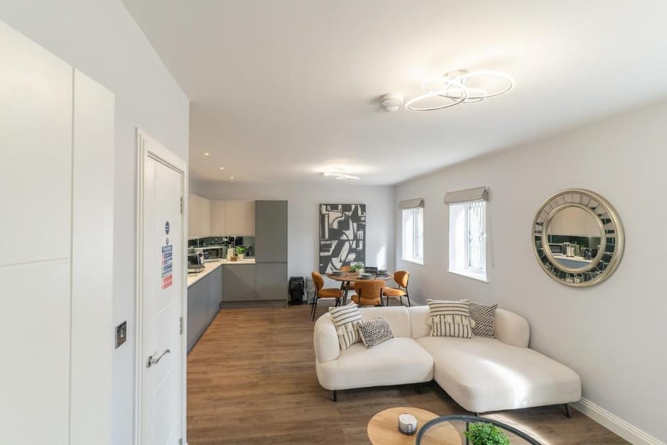 Kitchen or kitchenette, Living room, Seating area