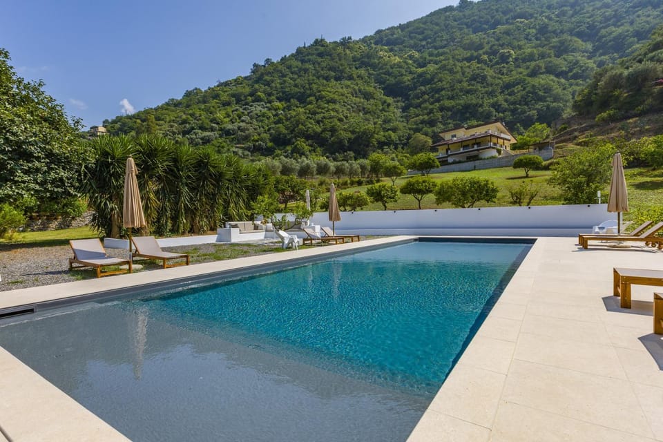 Property building, Living room, Swimming pool