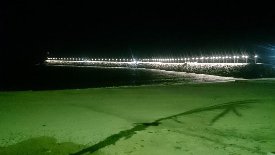 Night, Beach, Sea view