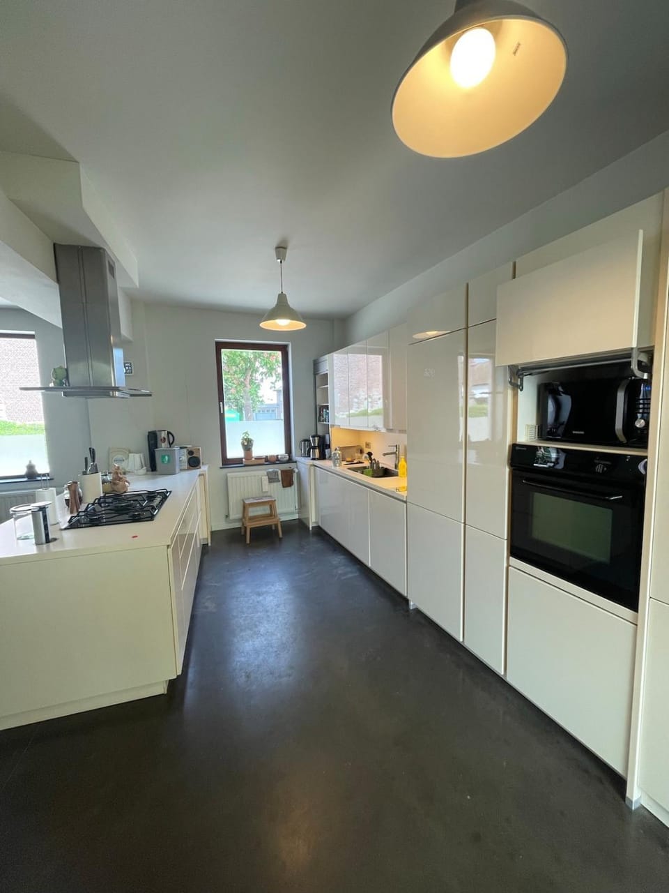 Kitchen or kitchenette, dishwasher, oven, stove, toaster