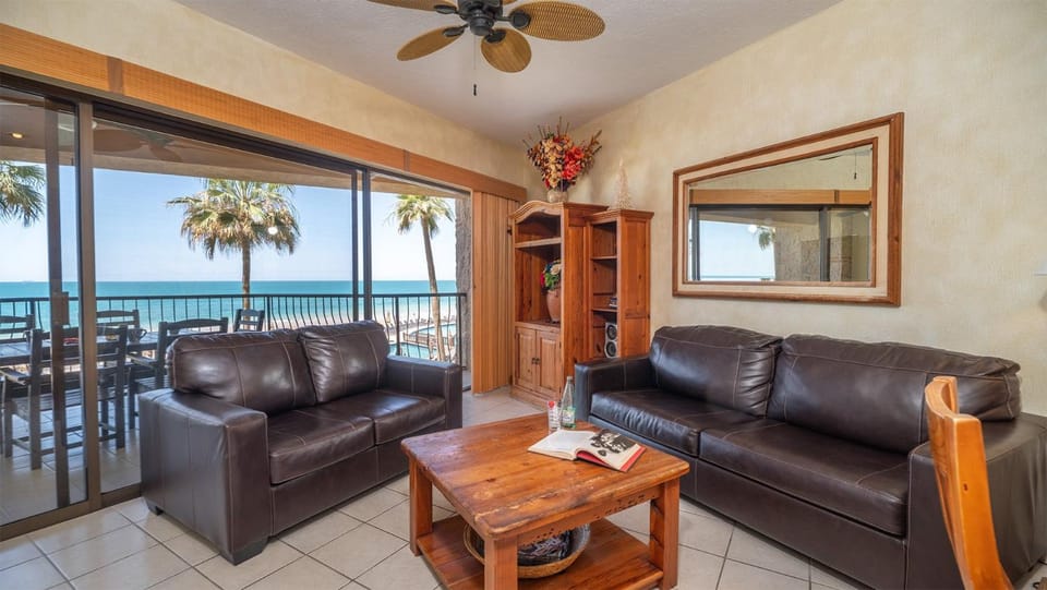 Living room, Seating area, Sea view
