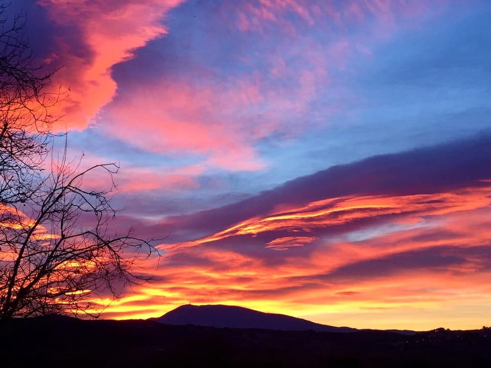 Natural landscape, Mountain view, Sunrise, Sunset