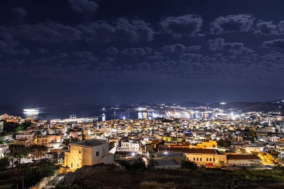 Night, Natural landscape, Bird's eye view, City view