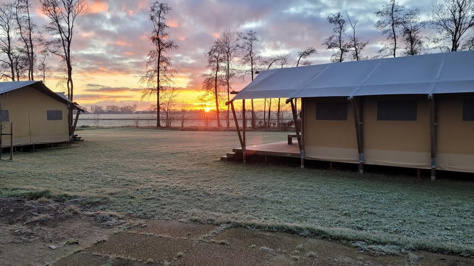 Property building, Natural landscape, Sunrise